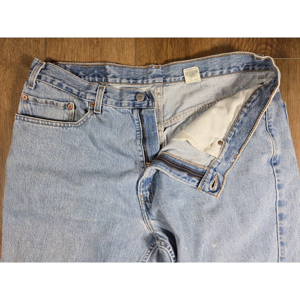Vintage 90s Levi’s 550 Relaxed Fit Denim Jeans Mens 38x32 Blue Grunge Paint - Picture 9 of 14